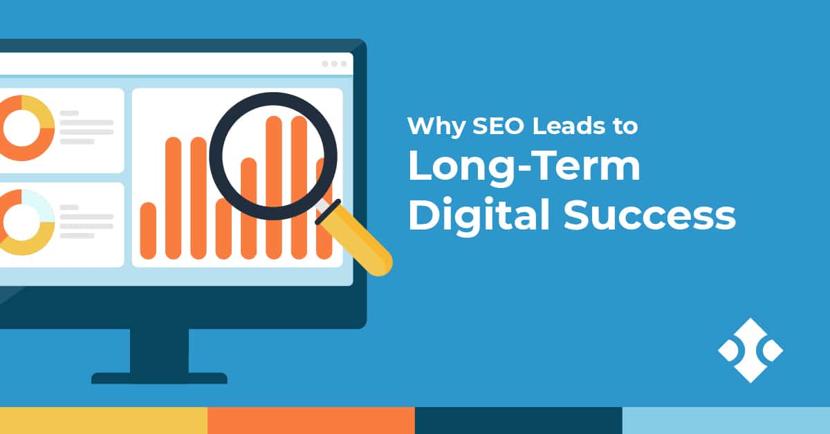 Magnifying glass analyzing data on computer.